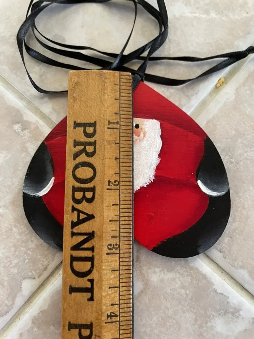 Santa-Hand Painted Wooden Santa Christmas Ornaments
